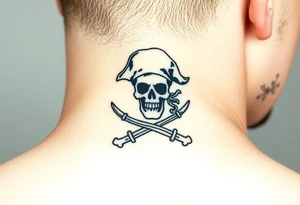 Blackbeards Jolly Roger tattoo idea