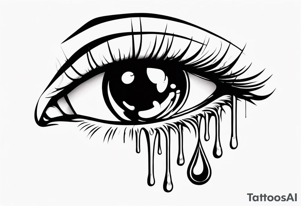 Tears bouncing off tattoo idea