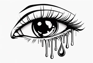 Tears bouncing off tattoo idea