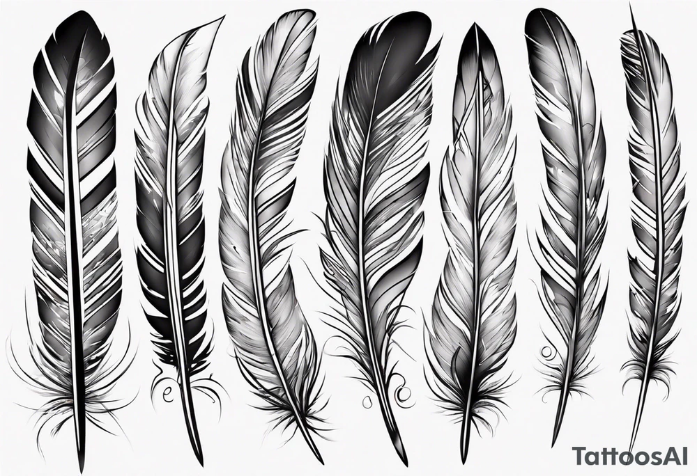 long feather tattoo tattoo idea