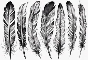 long feather tattoo tattoo idea
