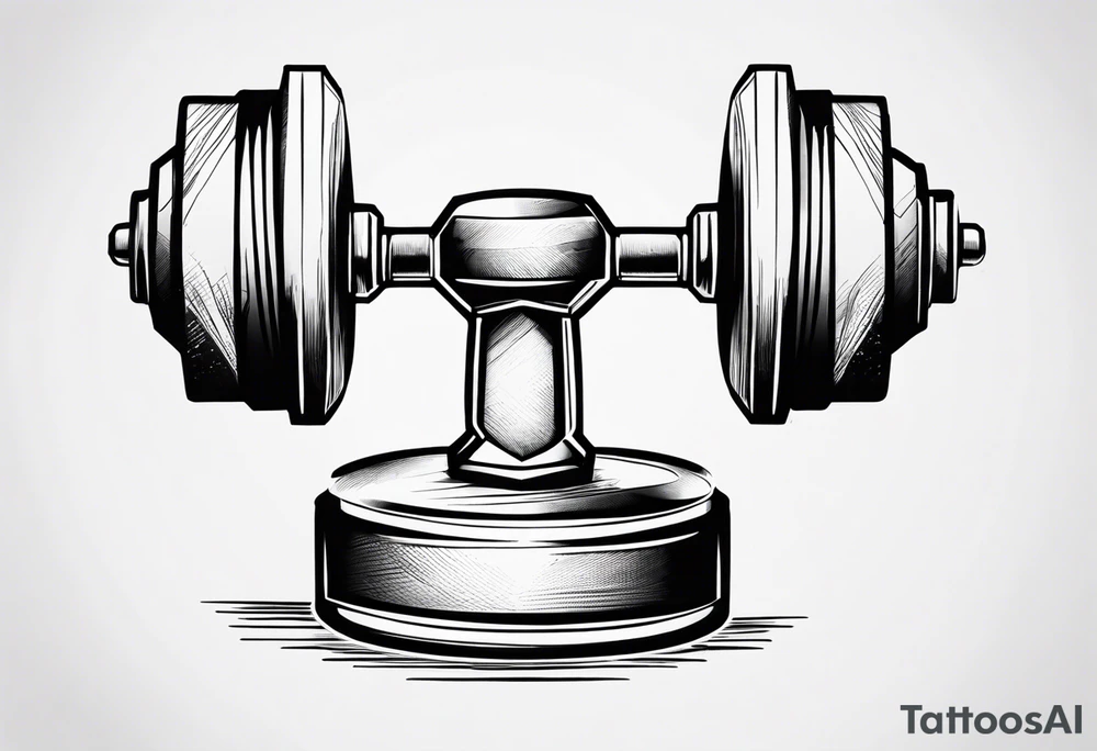 dumbell tattoo idea
