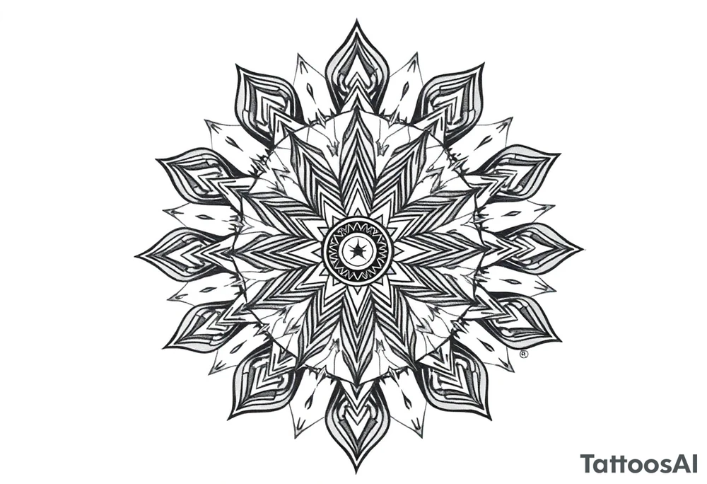intricate mandala with sacred geometry and cosmic elements tattoo idea intricate mandala with sacred geometry and cosmic elements tattoo idea