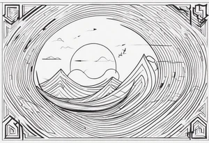 Wave arrow tattoo tattoo idea