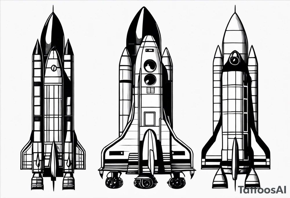 Apollo rocket tattoo idea