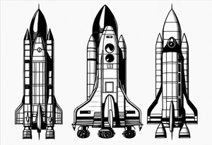Apollo rocket tattoo idea