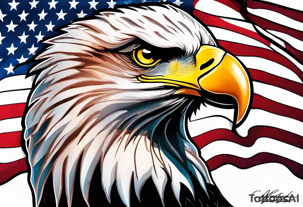 Eagle usa flag tattoo idea