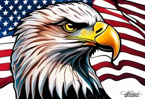 Eagle usa flag tattoo idea