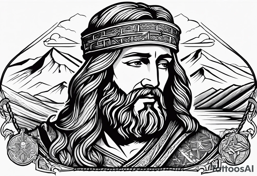 Biblical references, Bible text, Jesus, war, broken chains, family, journey, mountains tattoo idea Biblical references, Bible text, Jesus, war, broken chains, family, journey, mountains tattoo idea
