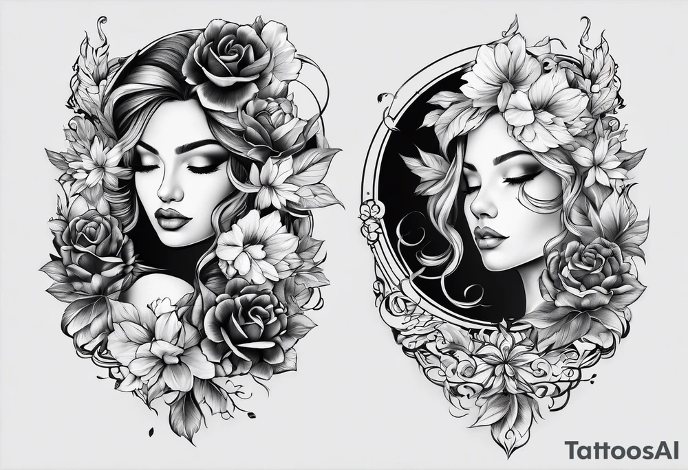 Koordinaten mit Pfote und L und C tattoo idea
