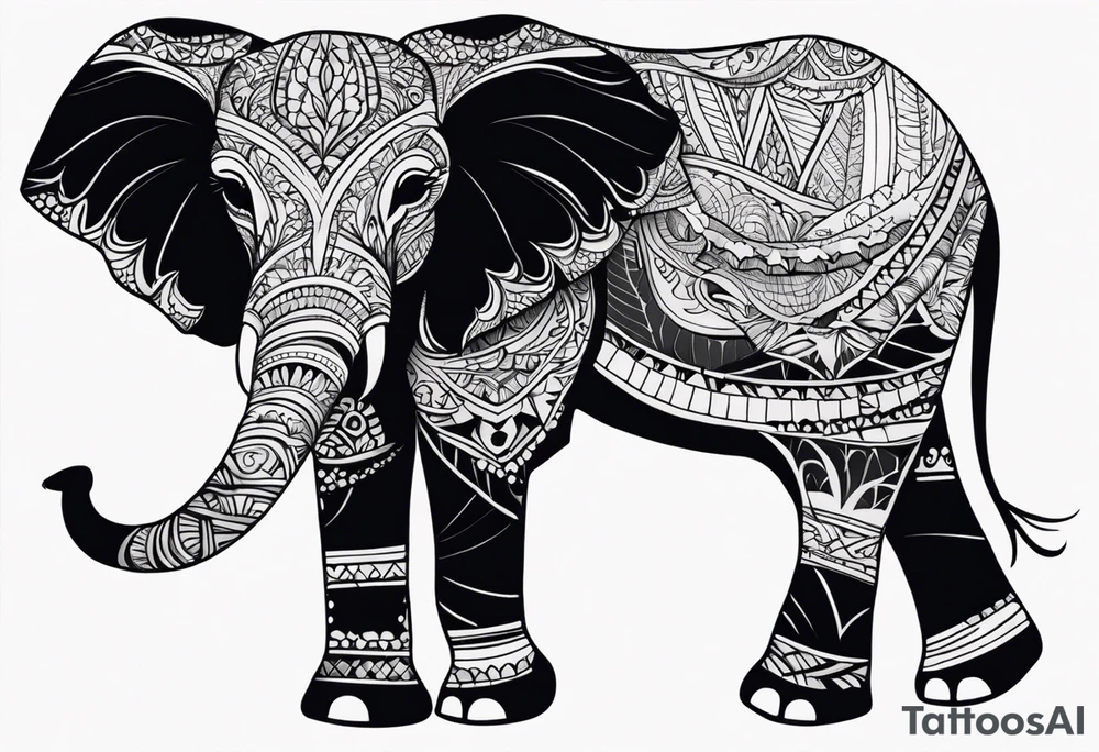 Baby elephant tattoo idea