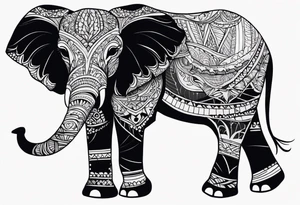 Baby elephant tattoo idea