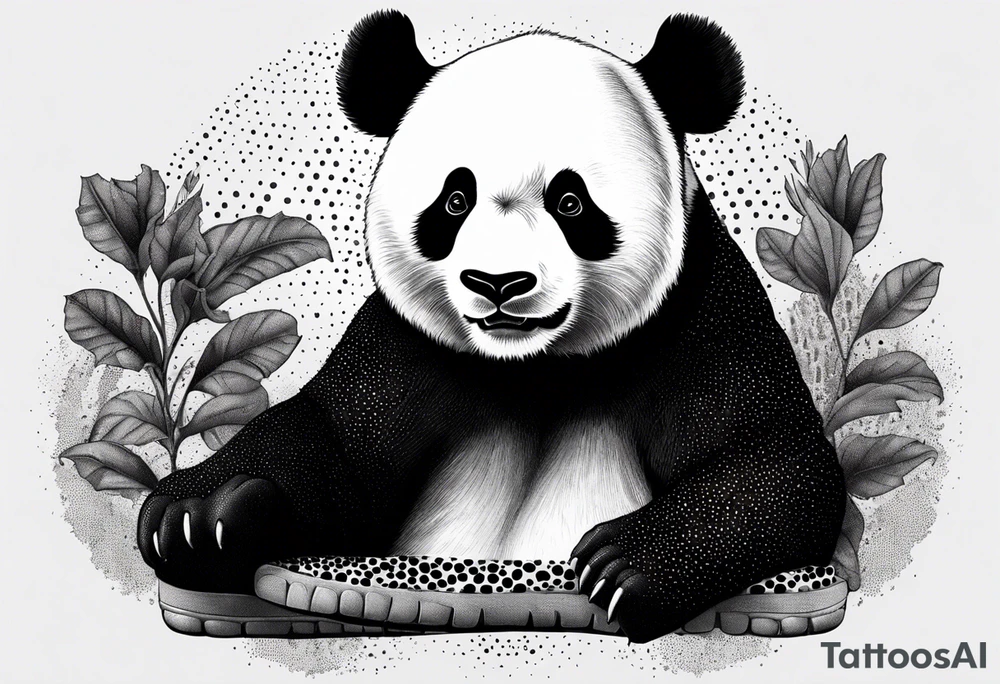 Panda y2k crocs tattoo idea