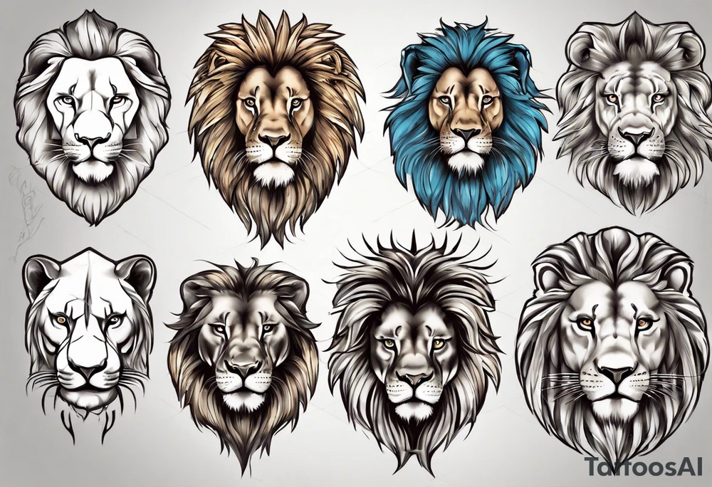a lion tattoo idea