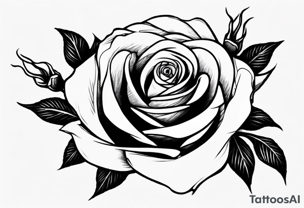 Single Rose for oblique tattoo tattoo idea