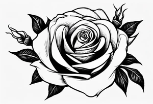 Single Rose for oblique tattoo tattoo idea