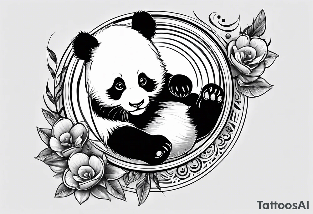 Baby panda 
Baby Tiger
Playing ball tattoo idea