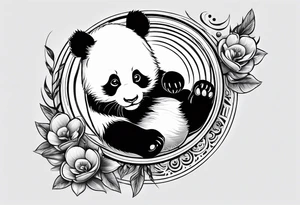 Baby panda 
Baby Tiger
Playing ball tattoo idea