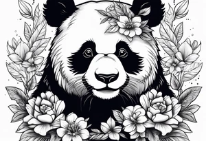 Playful panda tattoo idea