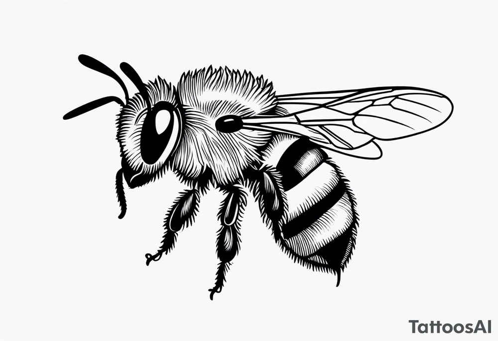 Small bee, not real tattoo idea