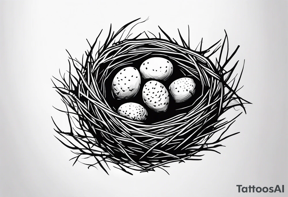 Bird nest tattoo idea
