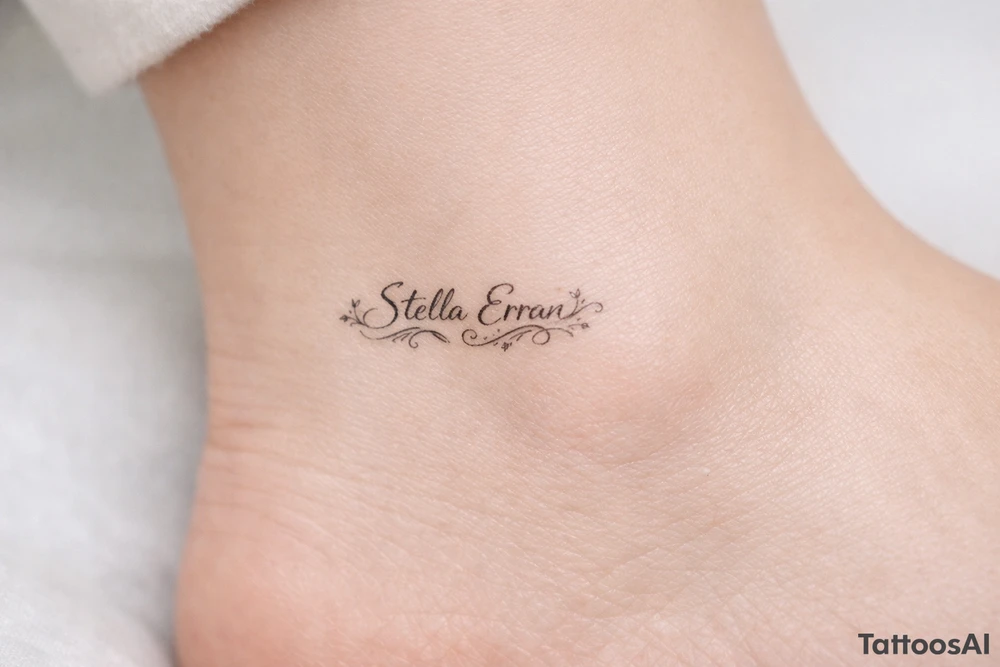 Stella erran, Maybe a medium lining of the letters style tattoo idea