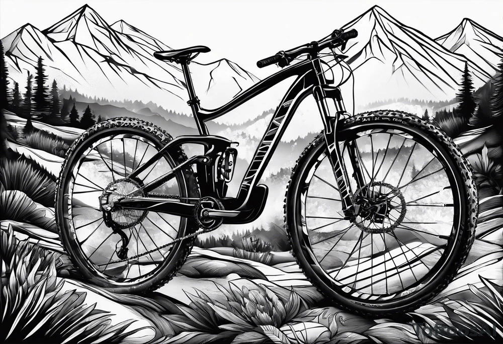 mountain bike tattoo idea