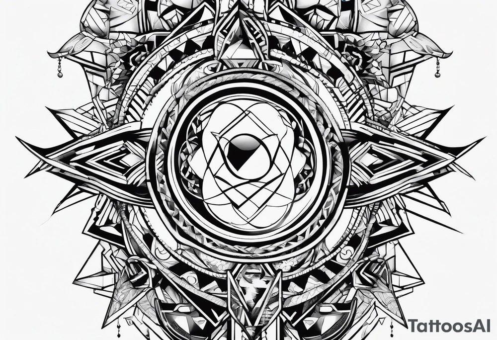 punk Geometric tattoo idea