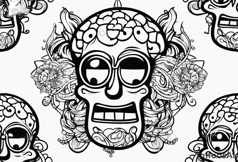 SpongeBob and brain tattoo idea