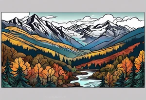 Pennsylvania mountains tattoo idea