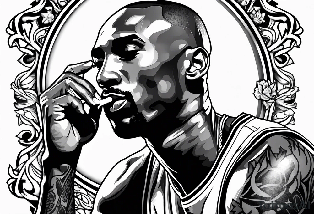 kobe bryant smoking cigarette tattoo idea