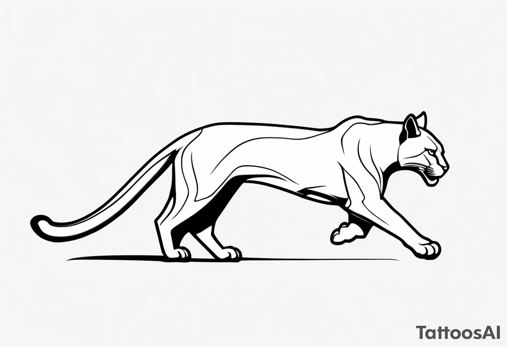 puma stalking tattoo idea