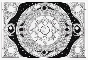 Astrology, Cancer & Aquarius, Natal Chart, angelic, vision, planetary, yin yang, the moon, spiritual third eye, mystical armband tattoo idea