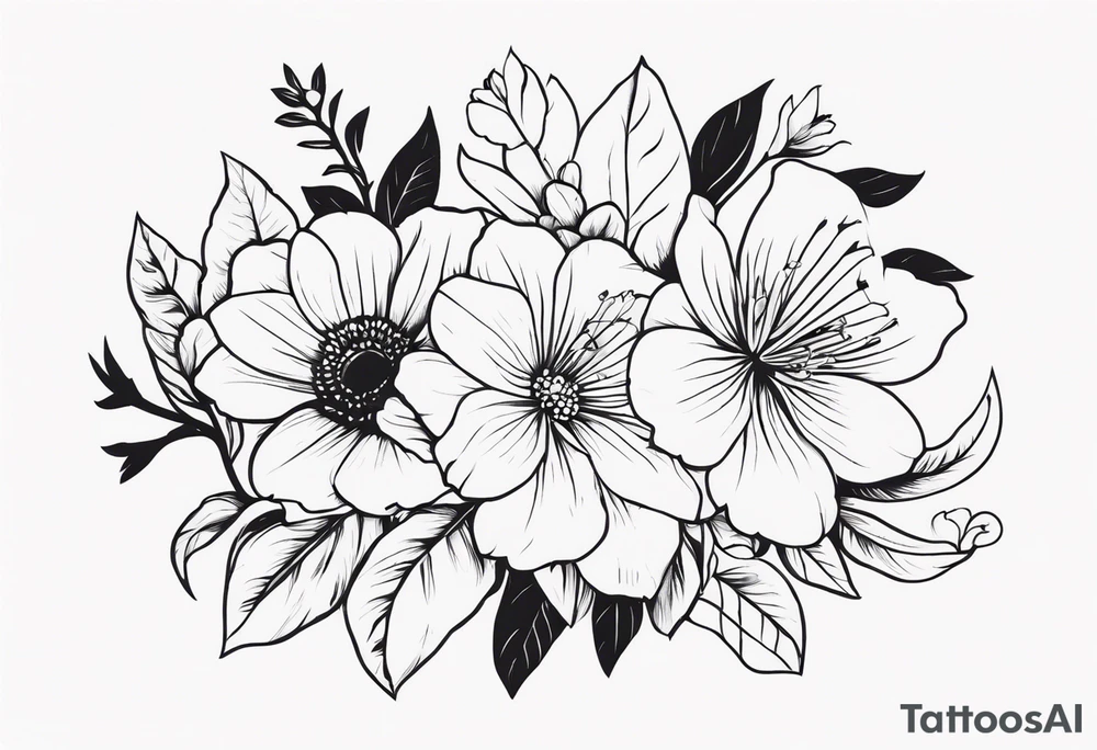 floral western tattoo idea