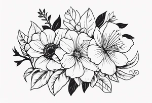 floral western tattoo idea