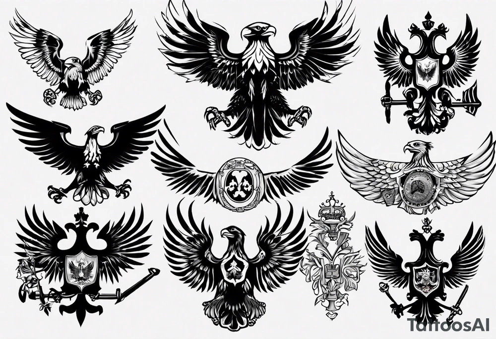 russian eagle tattoo idea