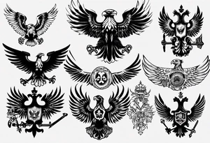 russian eagle tattoo idea