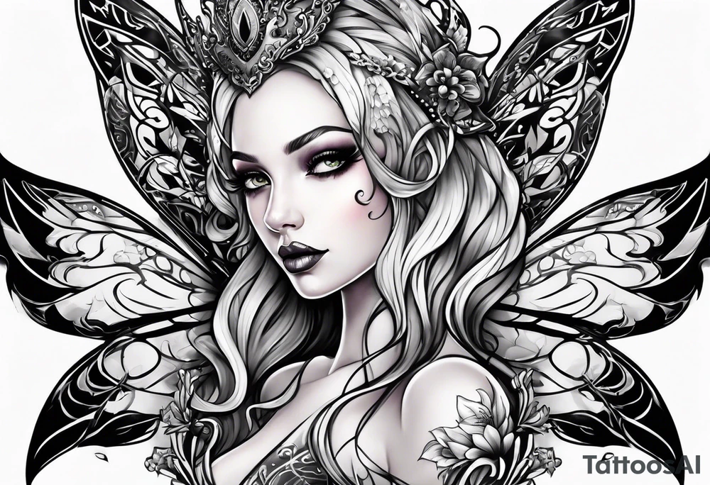 Evil fairy tattoo idea