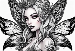 Evil fairy tattoo idea