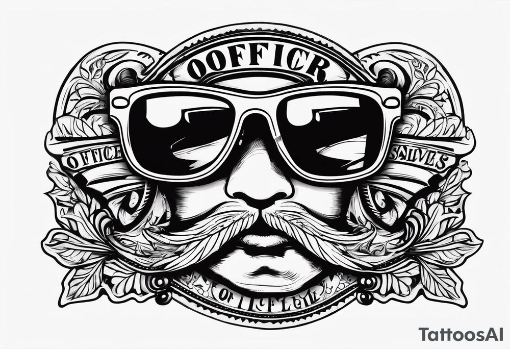 Officer Sunglasses tattoo idea