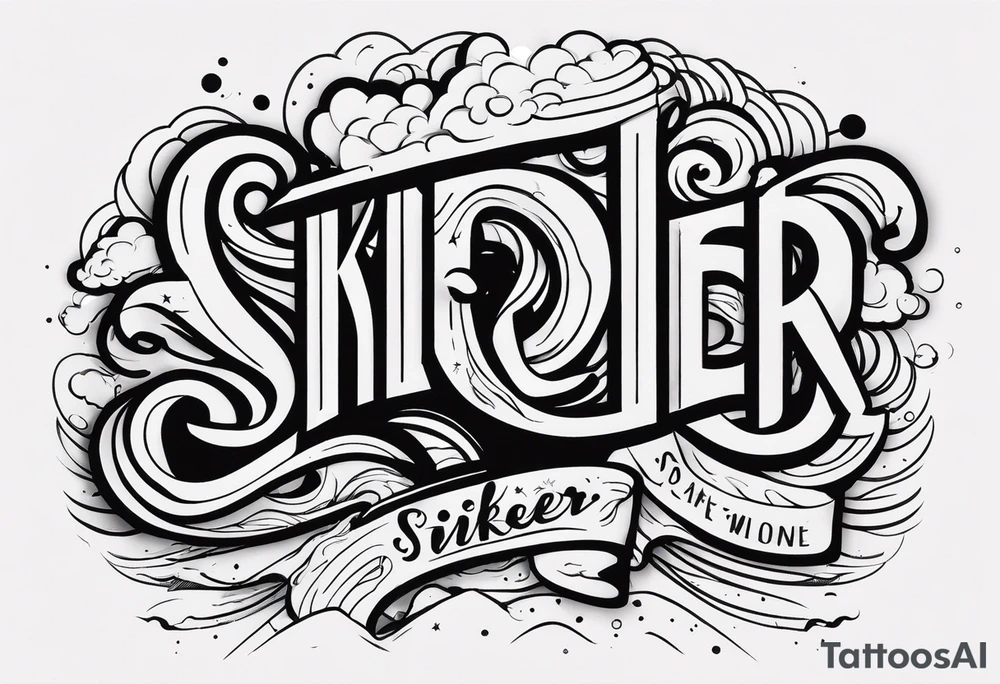 Skier tattoo idea