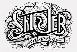 Skier tattoo idea
