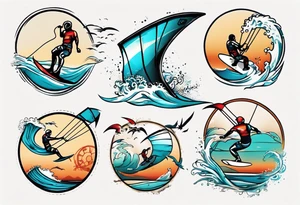 Kitesurfing tattoo idea