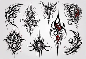 Blood
Texture
Tendrils 
Holes
Sharp tattoo idea