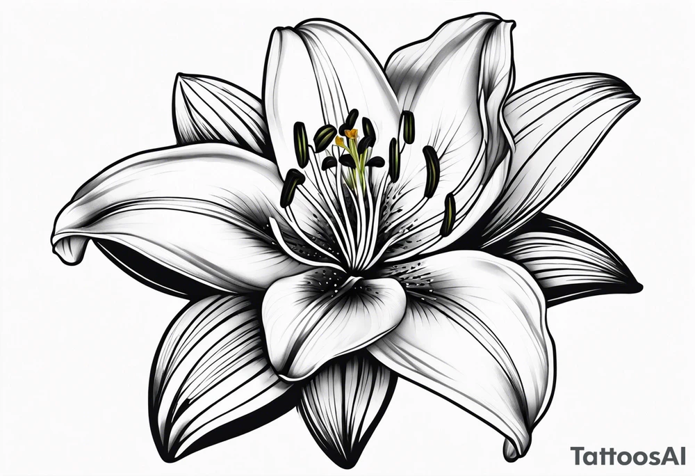 Lily flower tattoo idea