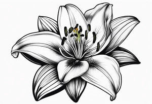 Lily flower tattoo idea