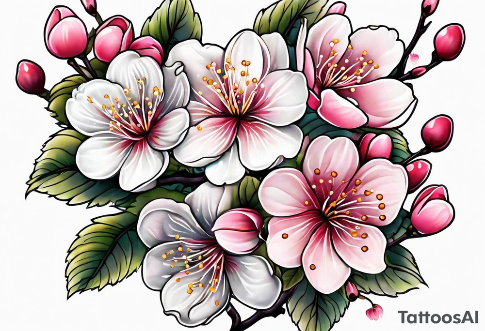 Small cherryblossom tatoo tattoo idea