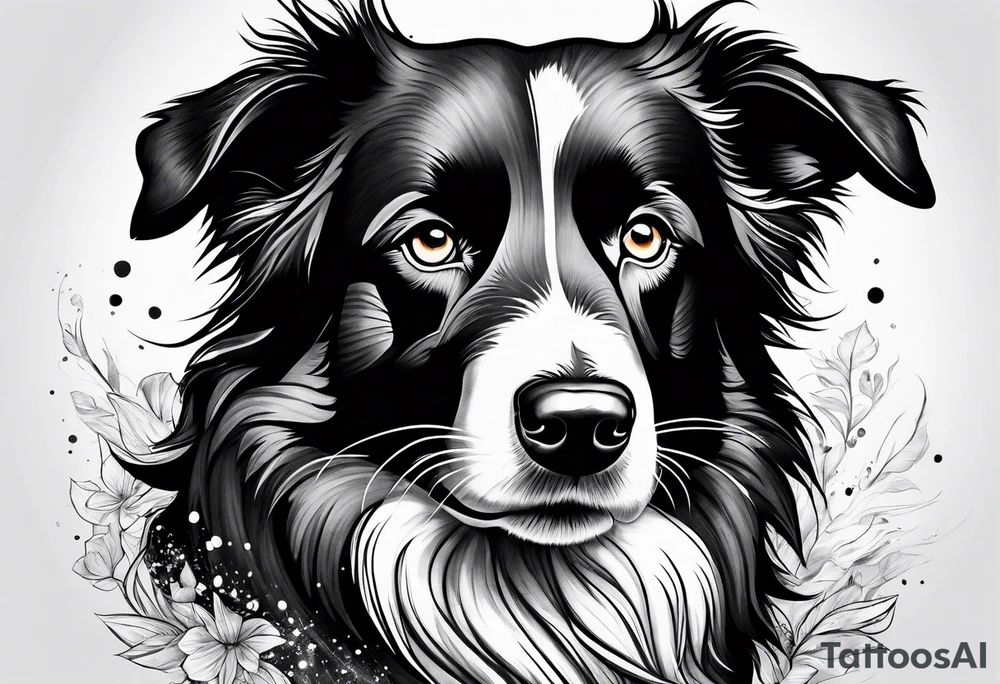 Border Collie tattoo idea