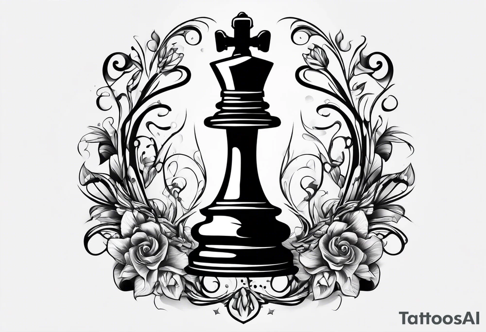 King chess piece tattoo idea