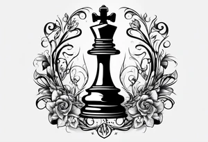 King chess piece tattoo idea